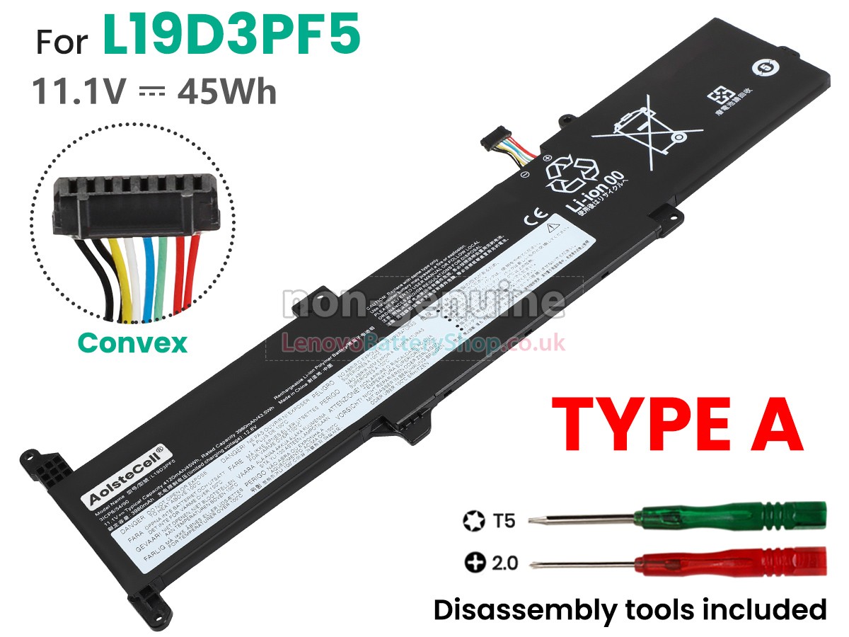 Replacement battery for Lenovo L19D3PF5