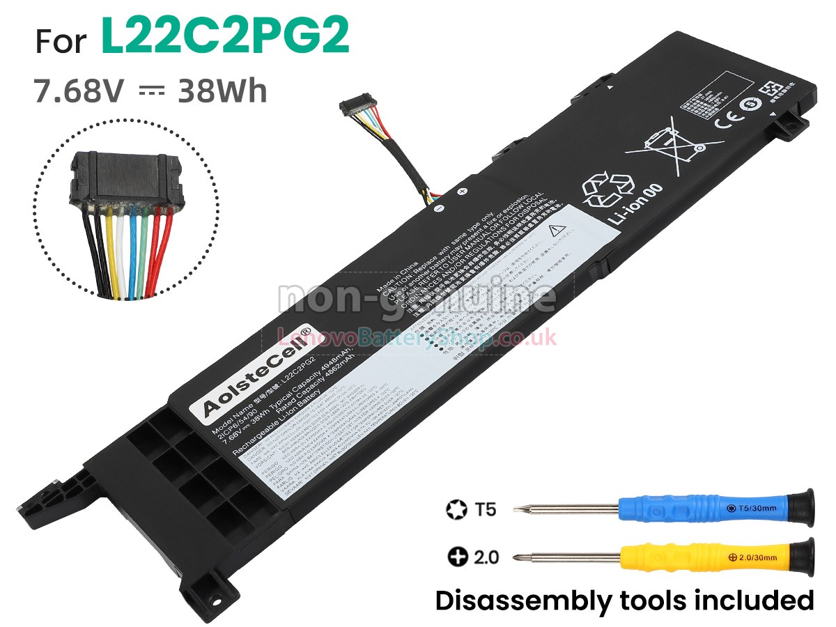 Replacement battery for Lenovo L22C2PG2