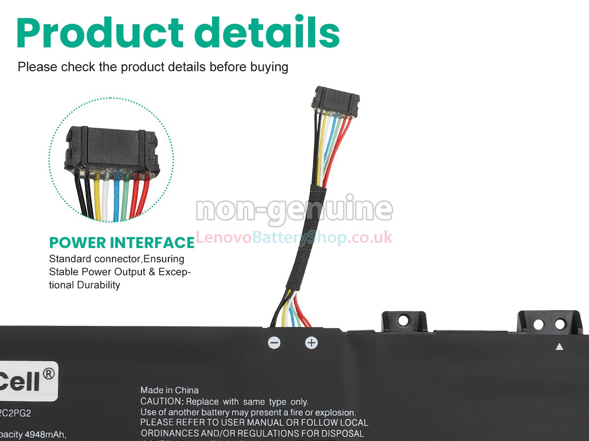 Replacement battery for Lenovo L22C2PG2