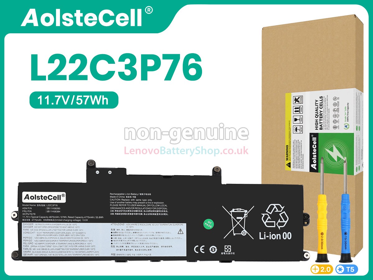 Replacement battery for Lenovo L22D3P78