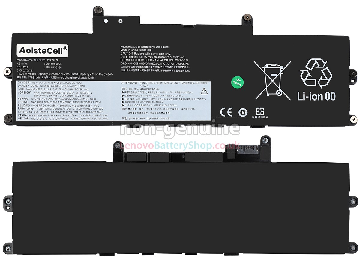 Replacement battery for Lenovo L22D3P78