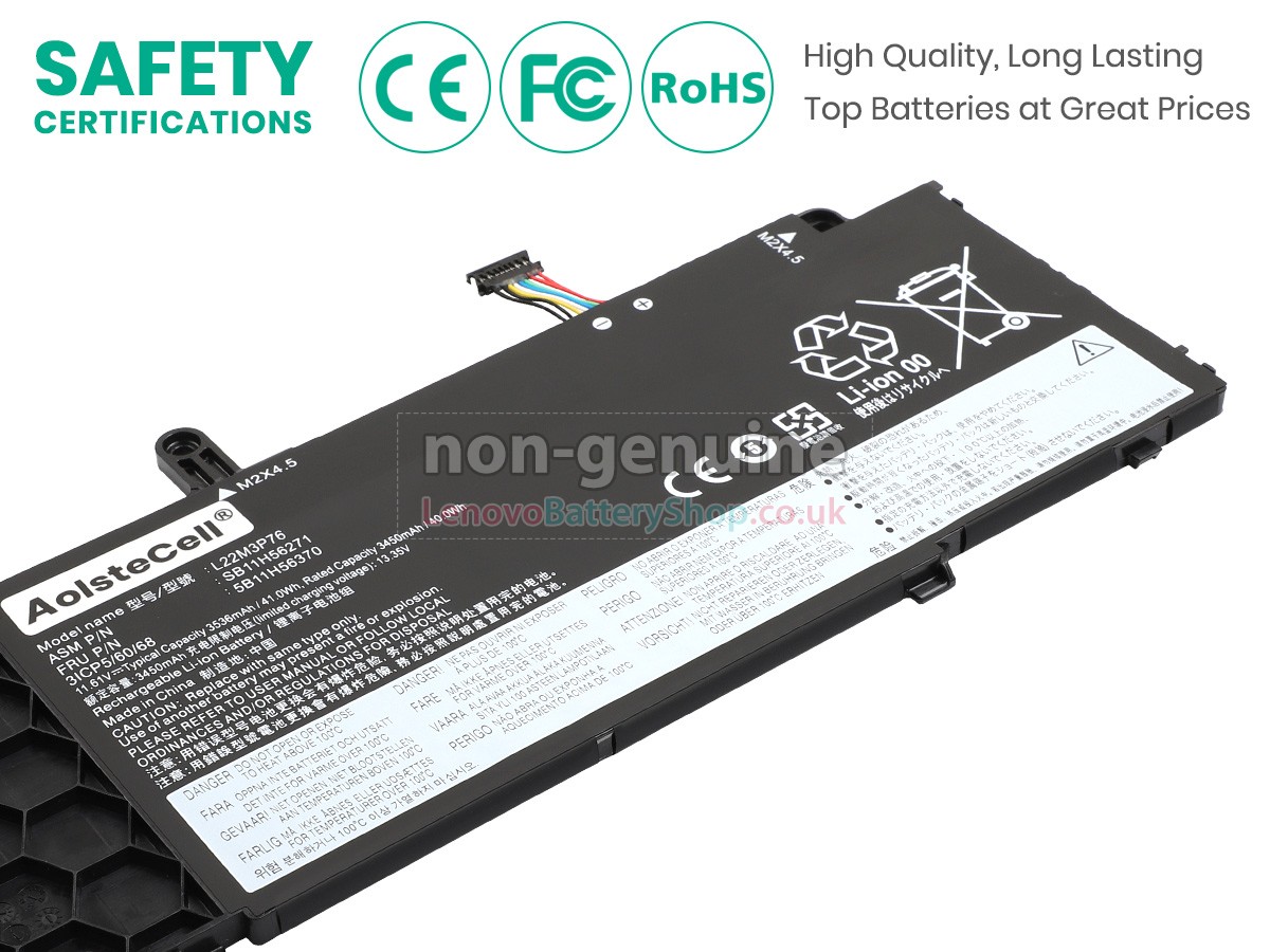 Replacement battery for Lenovo L22D3P76