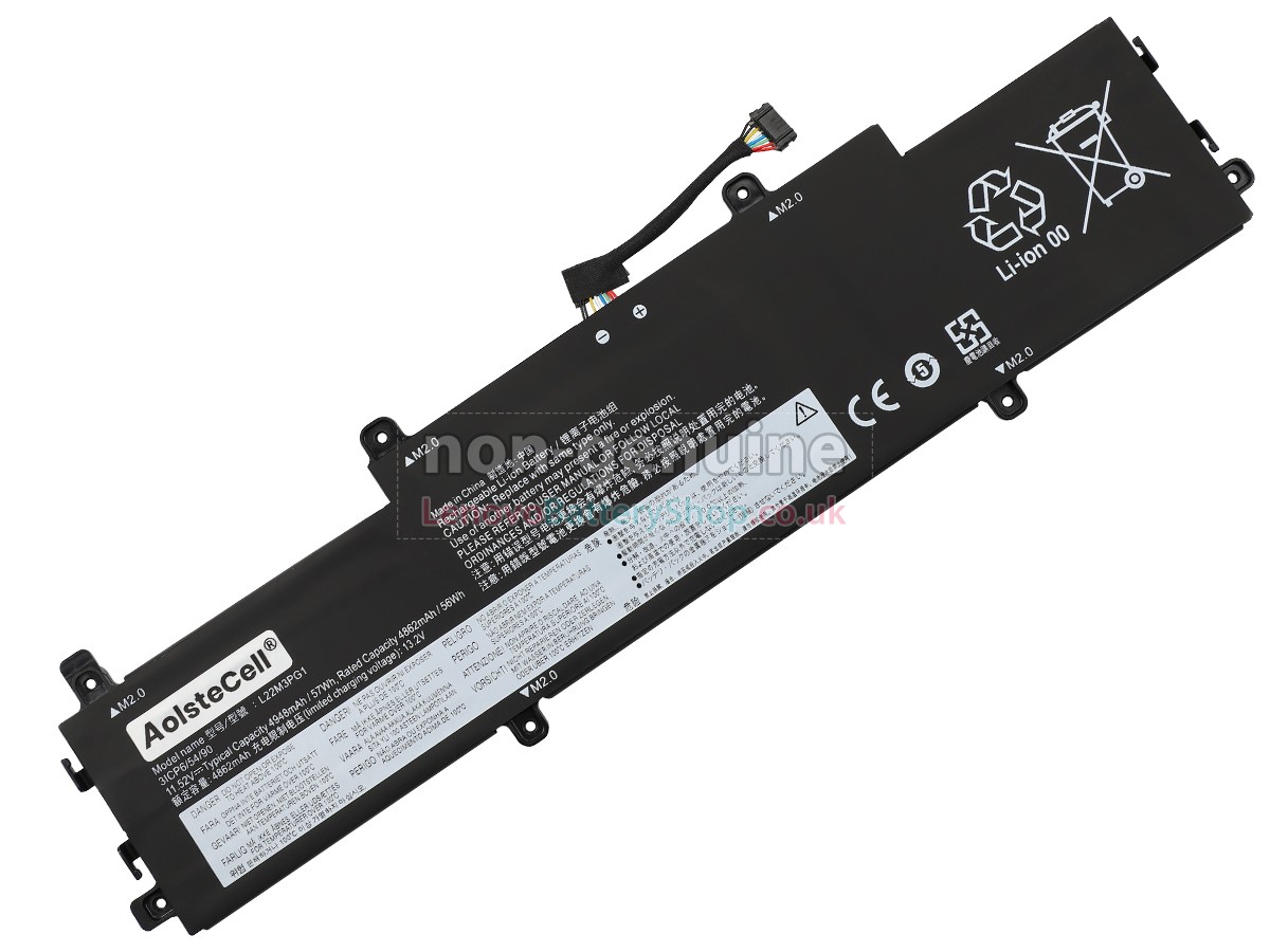 Replacement battery for Lenovo L22D3PG1
