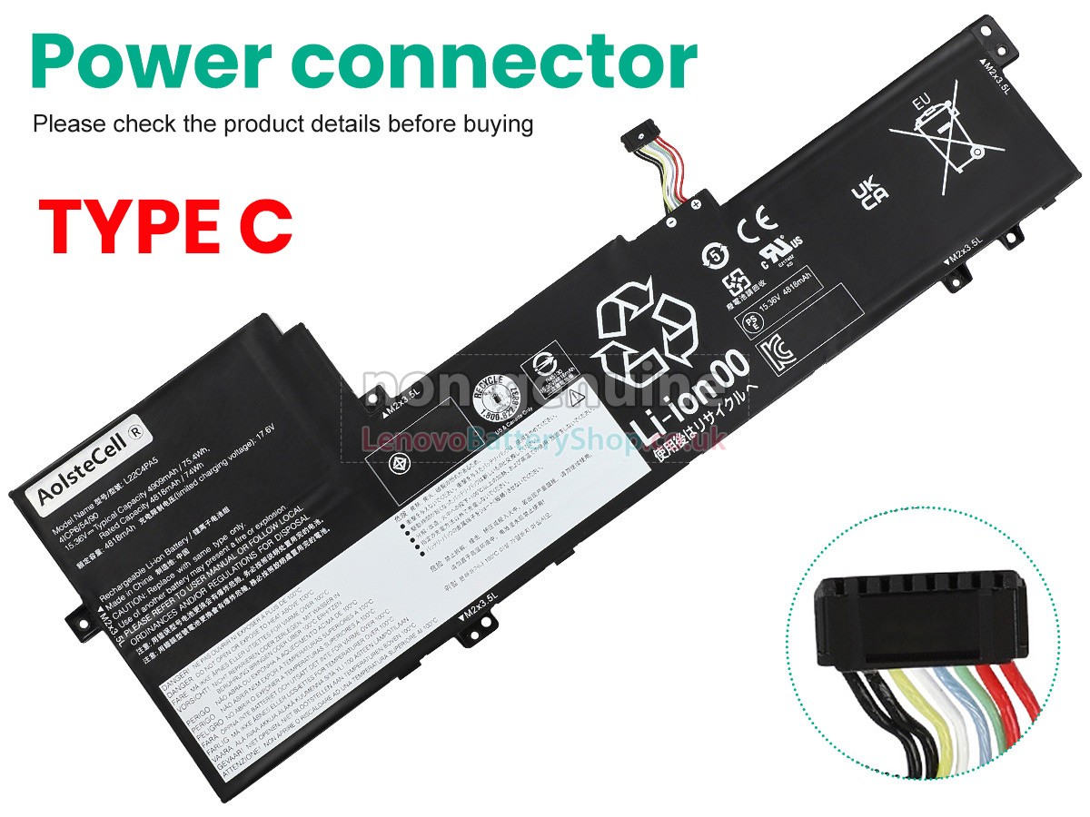 Replacement battery for Lenovo IdeaPad SLIM 5 16ABR8-82XG001KUK