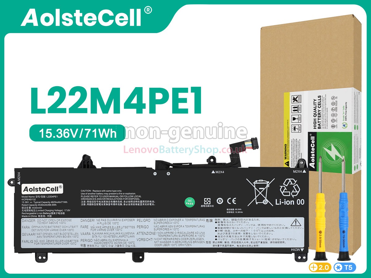 Replacement battery for Lenovo L22D4PE1