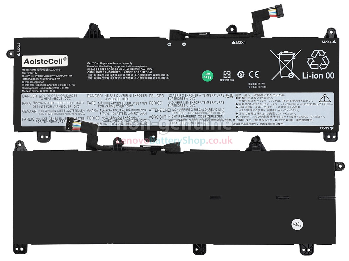 Replacement battery for Lenovo L22D4PE1