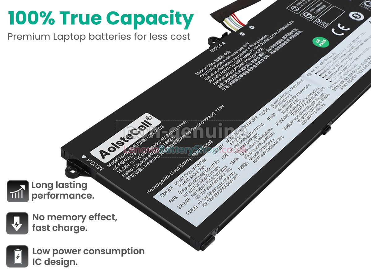 Replacement battery for Lenovo L22C4PG3
