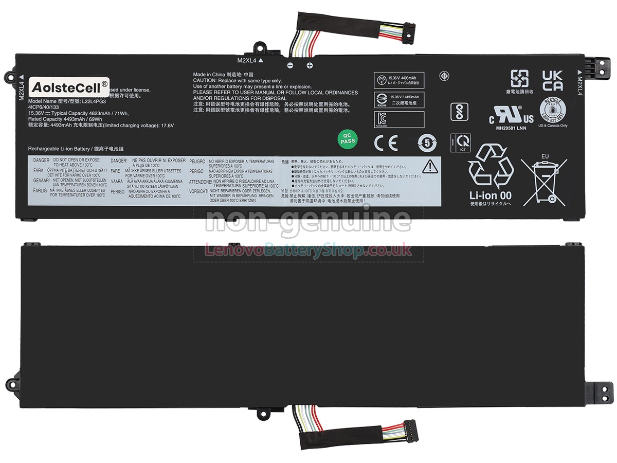 Replacement battery for Lenovo L22C4PG3
