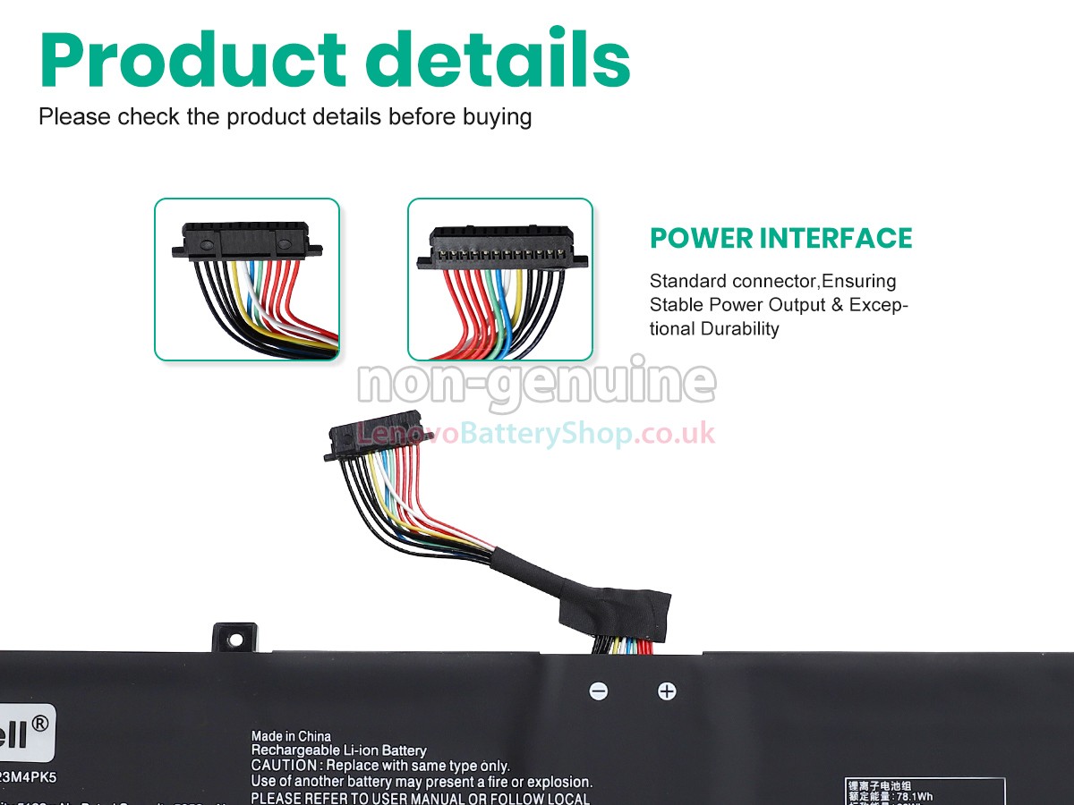 Replacement battery for Lenovo LEGION 5 16IRX9-83DG00DXRK