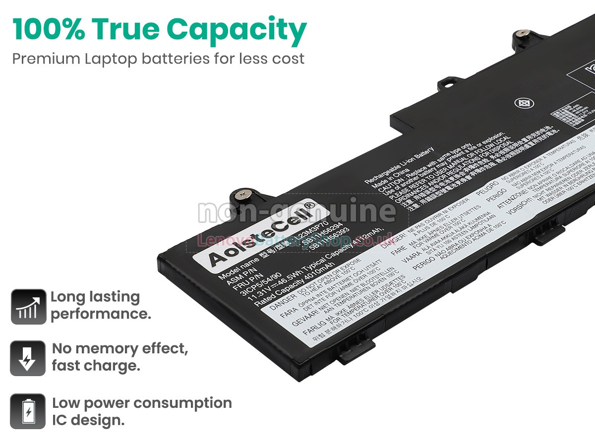 Replacement battery for Lenovo 5B11H56394